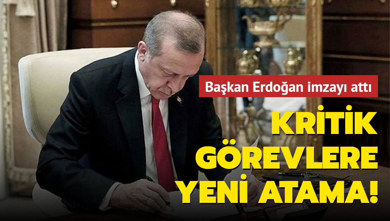 Kritik grevlere yeni atama! Bakan Erdoan imzay att