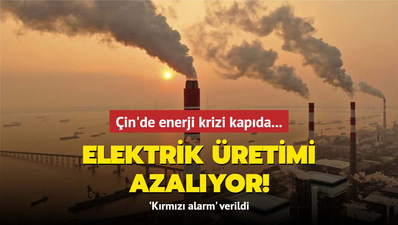 in'de krmz alarm! Elektrik retimi azalyor