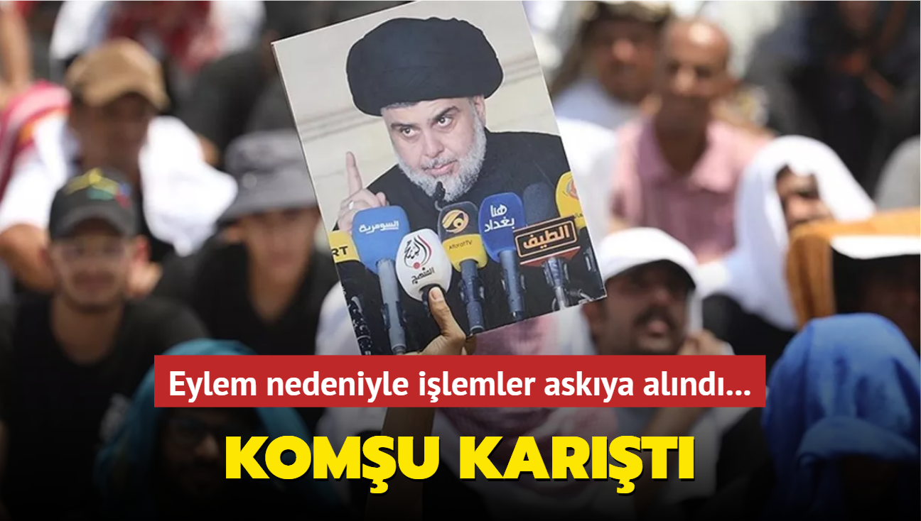 Sadr destekileri Badat'ta Yksek Yarg Konseyi binas nnde eylem balatt