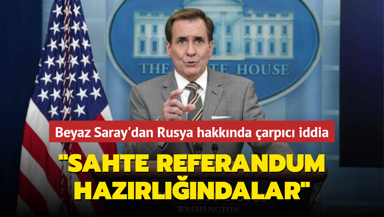 Beyaz Saray'dan Rusya hakknda arpc iddia... "Sahte referandum hazrlndalar"