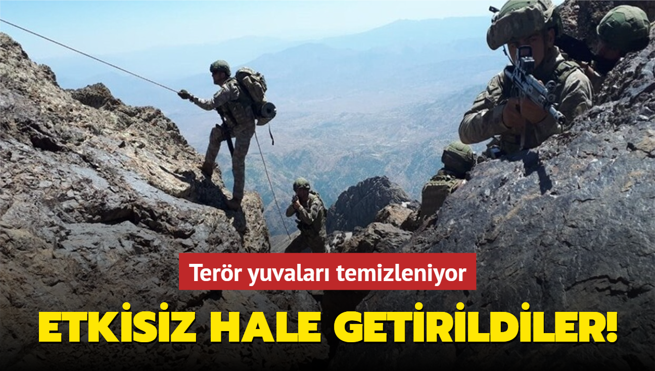 Terr yuvalar temizleniyor! Etkisiz hale getirildiler