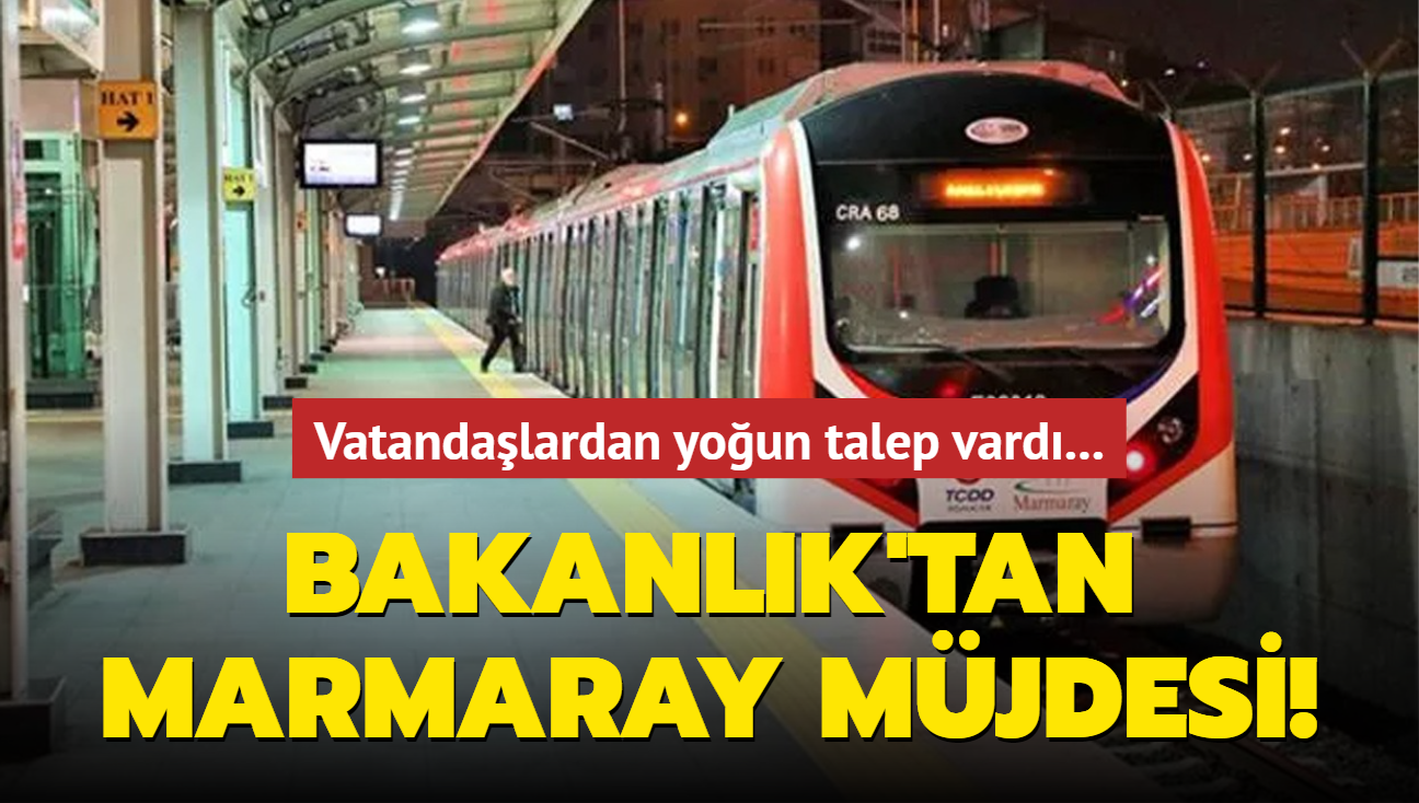 Vatandalardan youn talep vard... Bakanlk'tan Marmaray mjdesi!