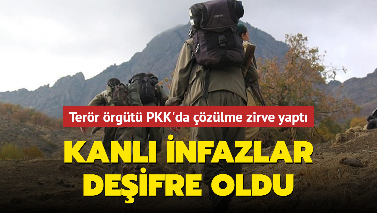 Terr rgt PKK'da zlme zirve yapt... Kanl infazlar deifre oldu