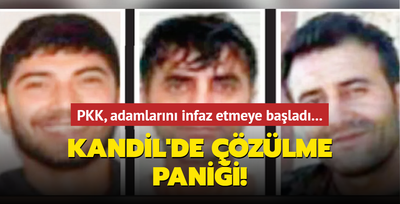 Kandil'de zlme panii! PKK, adamlarn infaz etmeye balad