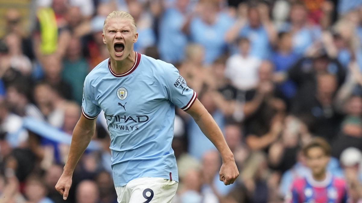 Manchester City'den inanlmaz geri dn! Erling Haaland damga vurdu