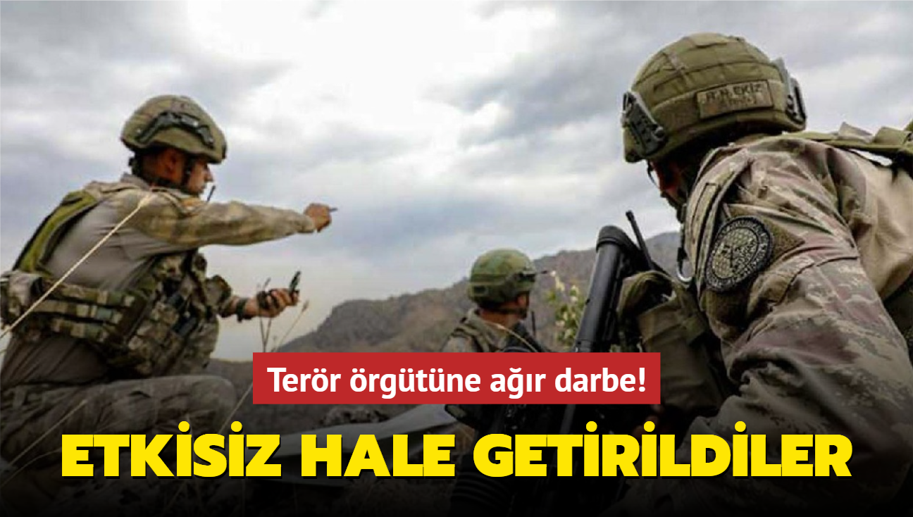 Terr rgtne ar darbe! Etkisiz hale getirildiler