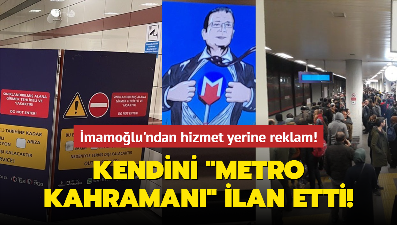 mamolu'ndan hizmet yerine reklam... Kendini "metro kahraman" ilan etti! 