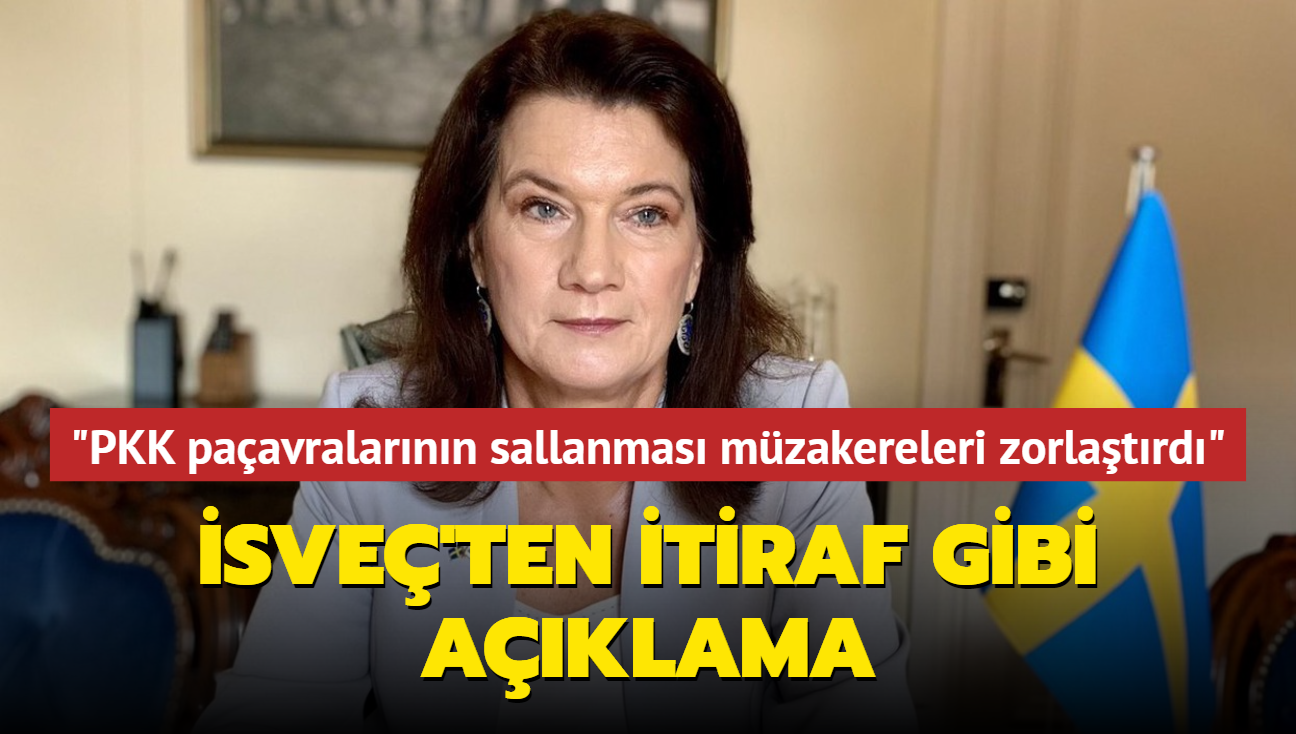 sve Dileri Bakan Ann Linde'den itiraf gibi aklama! "PKK paavralarnn sallanmas Trkiye ile NATO mzakerelerini zorlatrd"