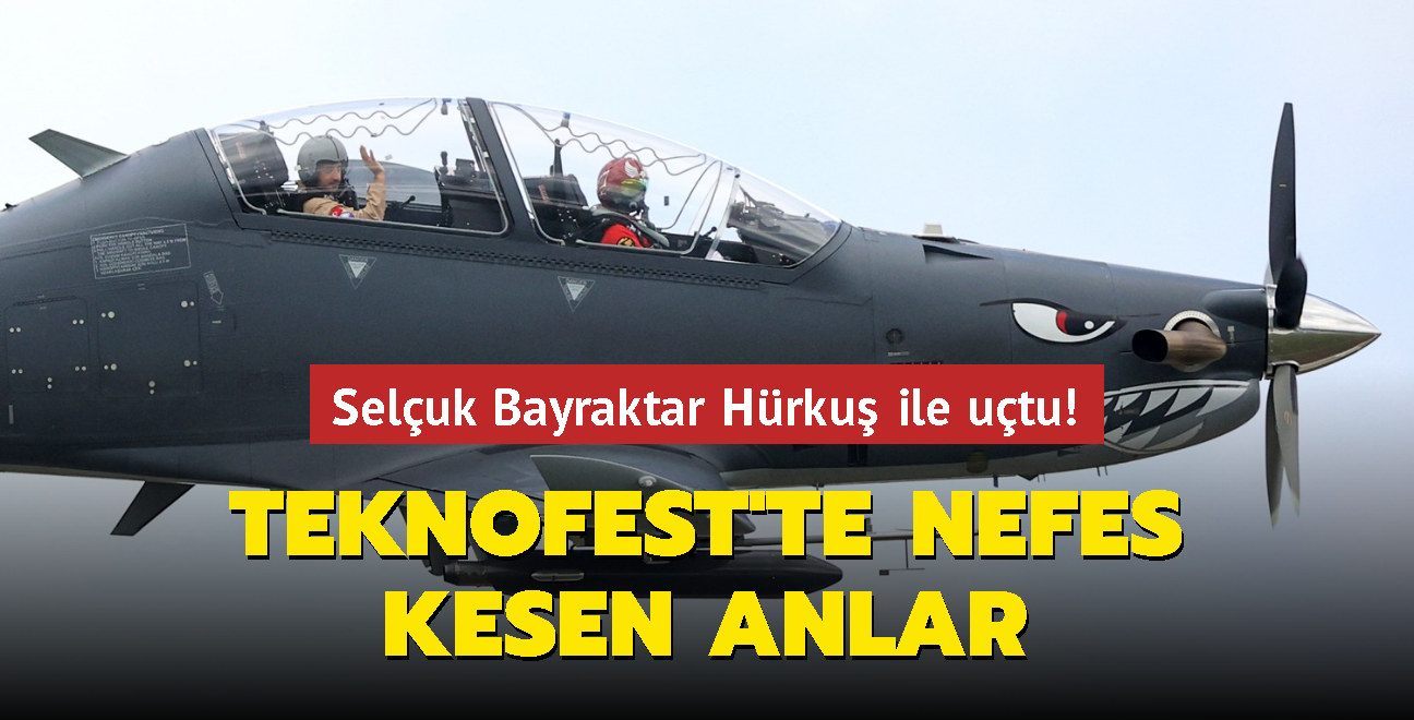 TEKNOFEST'te nefes kesen anlar... Seluk Bayraktar Hrku ile utu!