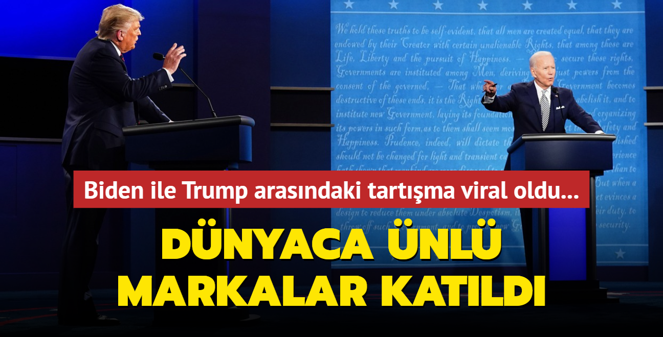 Biden ile Trump arasndaki tartma viral oldu! Dnyaca nl siteler de katld