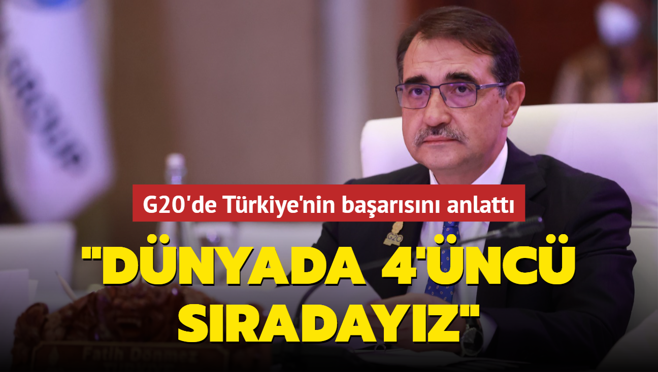 G20'de Trkiye'nin baarsn anlatt: Dnyada 4'nc sradayz