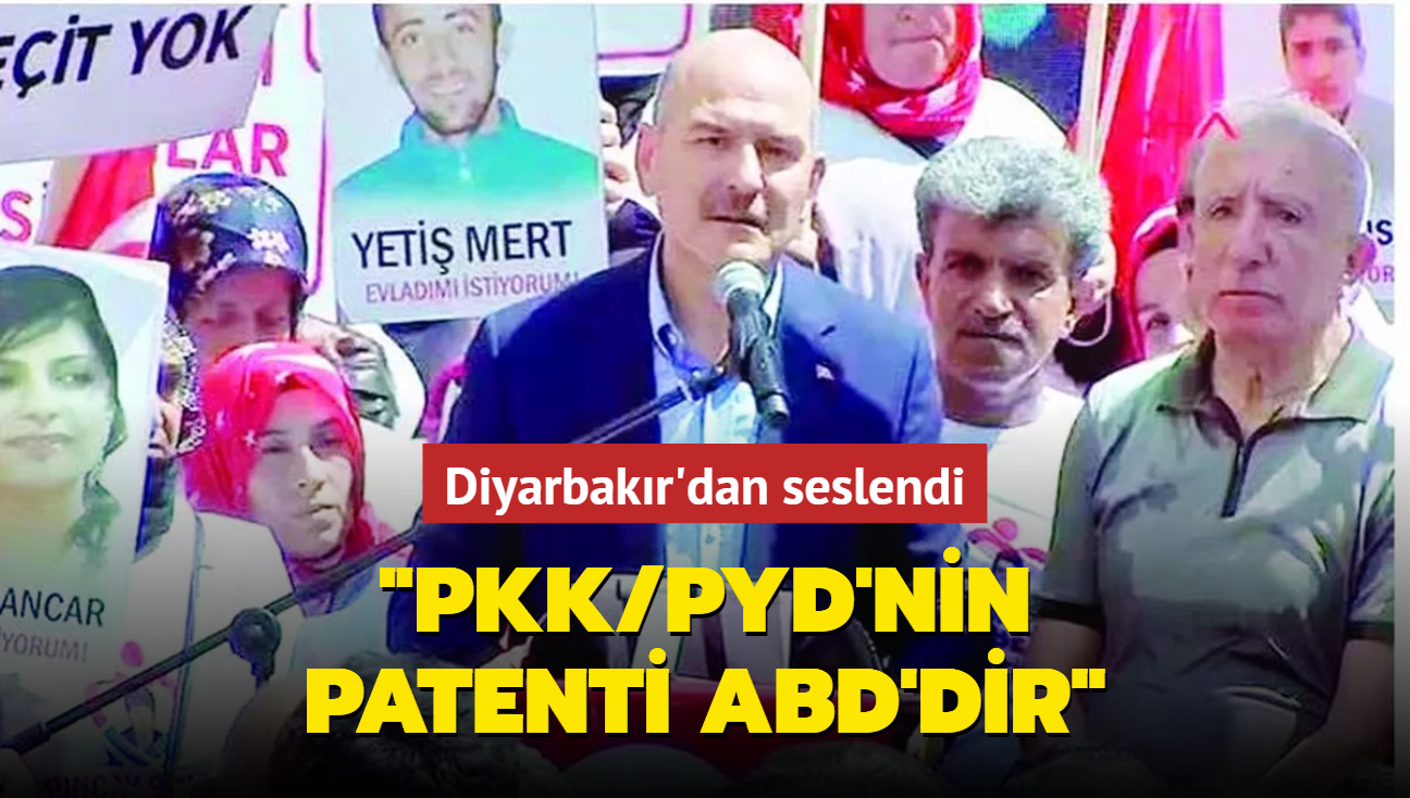 Diyarbakr'dan seslendi: PKK/PYD'nin patenti ABD'dir