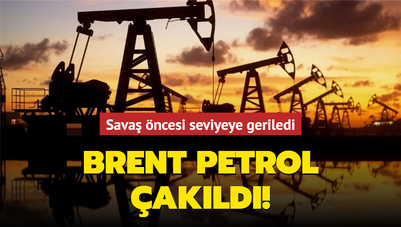 Brent petrol akld! Sava ncesi seviyeye geriledi