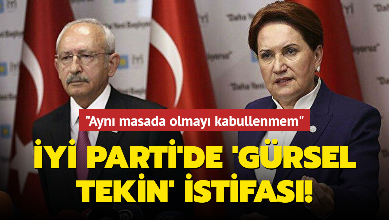 Y Parti'de 'Grsel Tekin' istifas! "Ayn masada olmay kabullenmem"