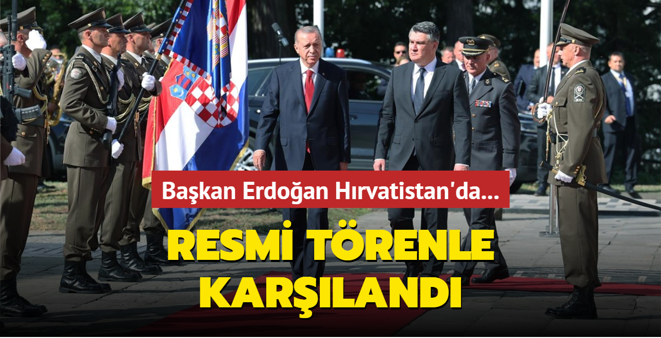 Bakan Erdoan Hrvatistan'da... Resmi trenle karland