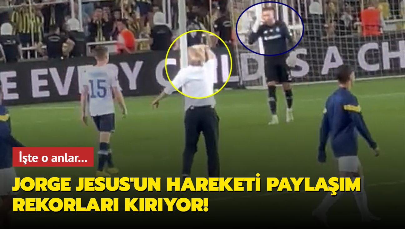 Jorge Jesus'un kaleci Bushchan'a hareketi paylam rekorlar kryor! te o anlar...