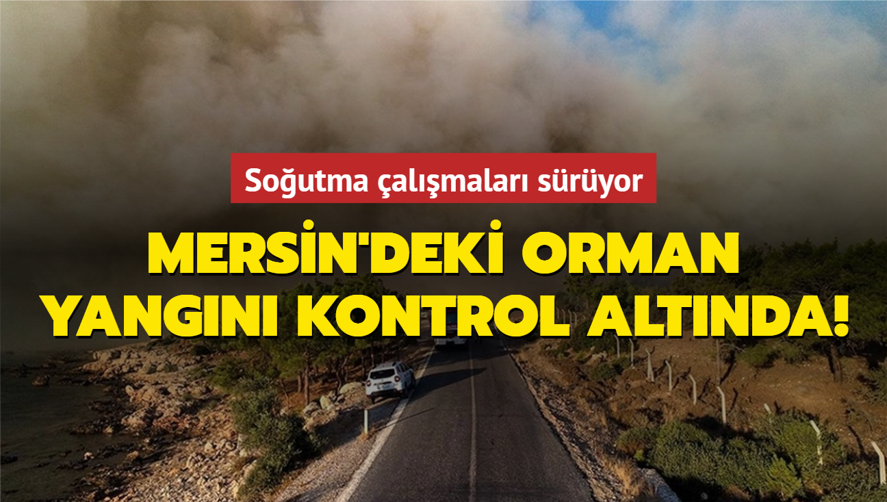 Mersin'deki orman yangn kontrol altnda! Soutma almalar sryor