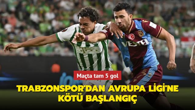 Trabzonspor'dan Avrupa Ligi'ne kt balang! Ferencvaros manda tam 5 gol