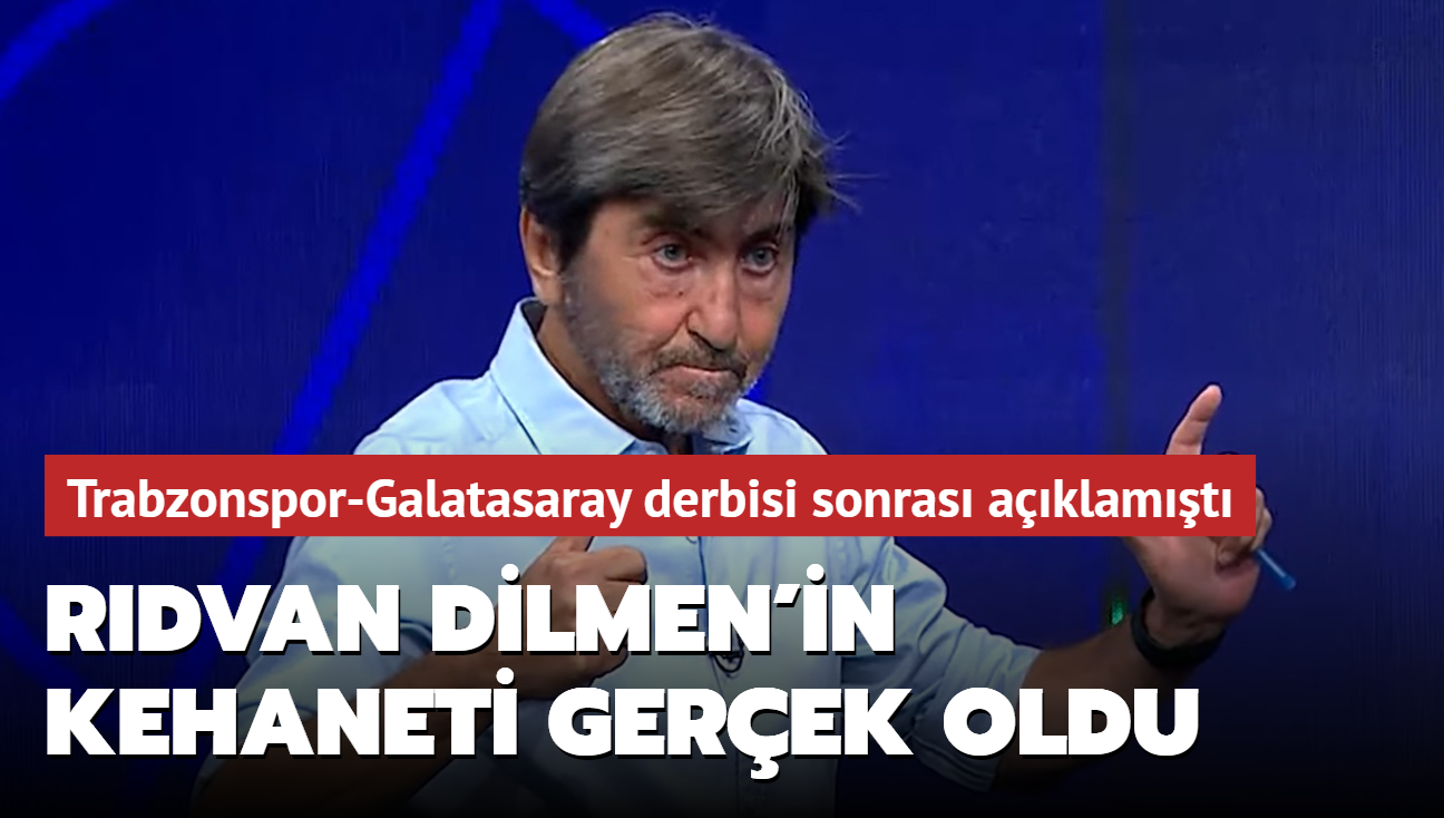 Rdvan Dilmen'in kehaneti gerek oldu! Trabzonspor-Galatasaray derbisi sonras aklamt