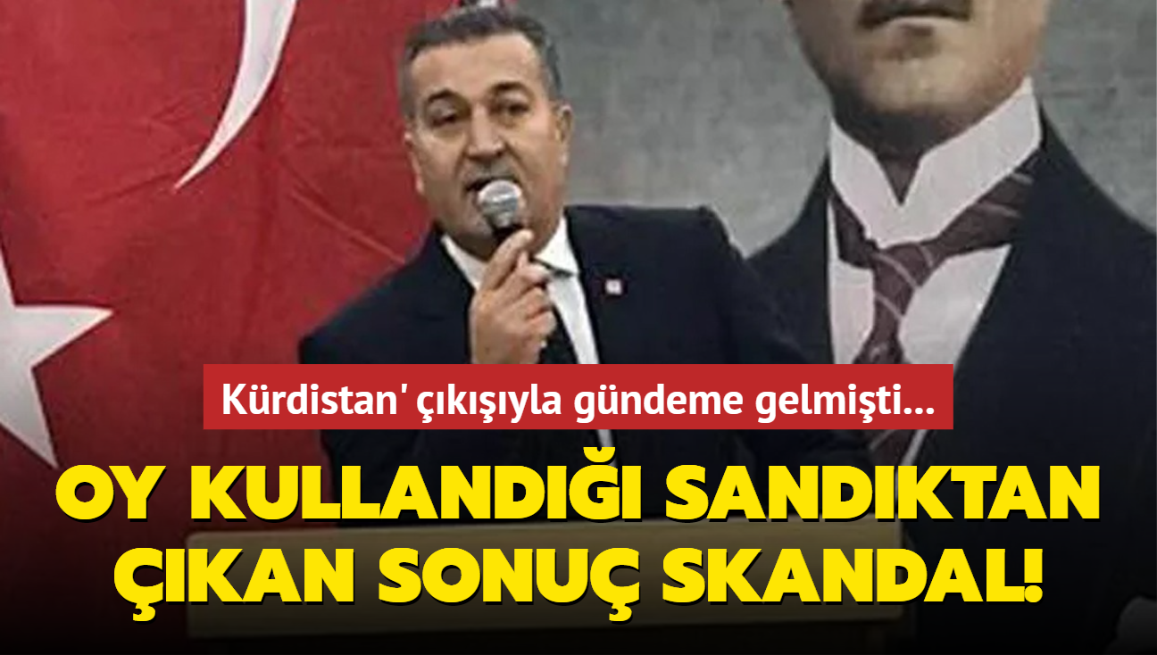 CHP'li Bilek 'Krdistan' kyla gndeme gelmiti... Oy kulland sandktan kan sonu skandal!