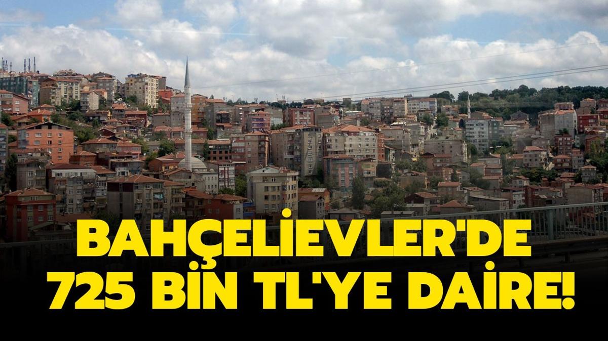 Bahelievler'de 725 bin TL'ye icradan satlk daire!