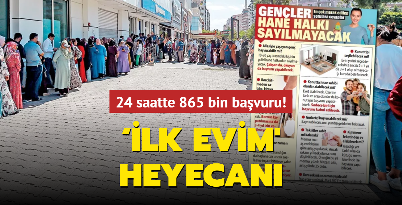 24 saatte 865 bin bavuru! lk Evim' heyecan