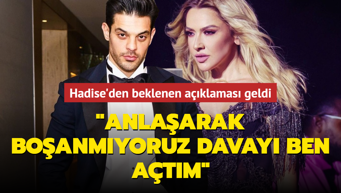 Hadise'den beklenen Mehmet Dinerler aklamas geldi: Anlaarak boanmyoruz davay ben atm