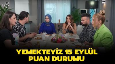 Zuhal Topal'la Yemekteyiz puan tablosu akland m? Yemekteyiz 15 Eyll puan durumu nasl? 