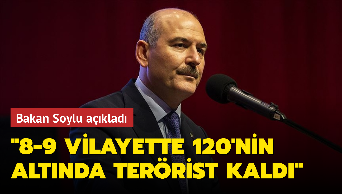 Bakan Soylu aklad: 8-9 vilayette 120'nin altnda terrist kald