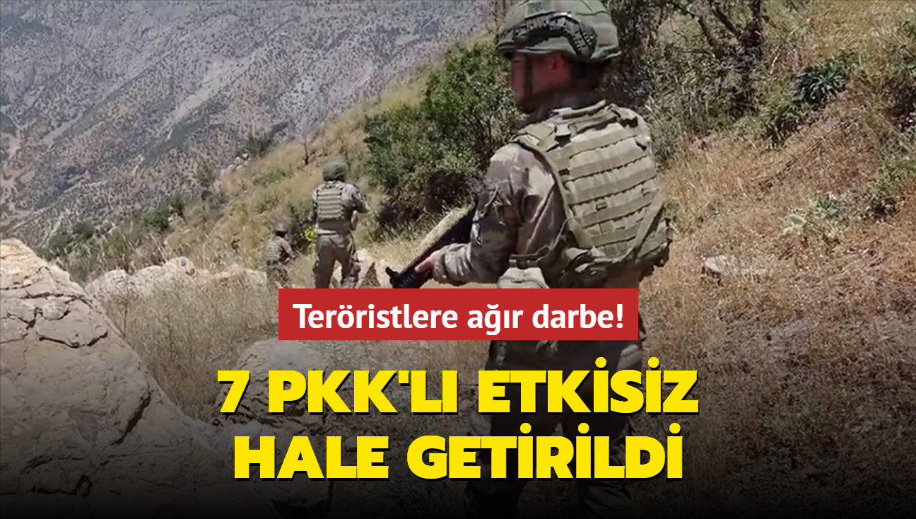 Terristlere ar darbe! 7 PKK'l etkisiz hale getirildi