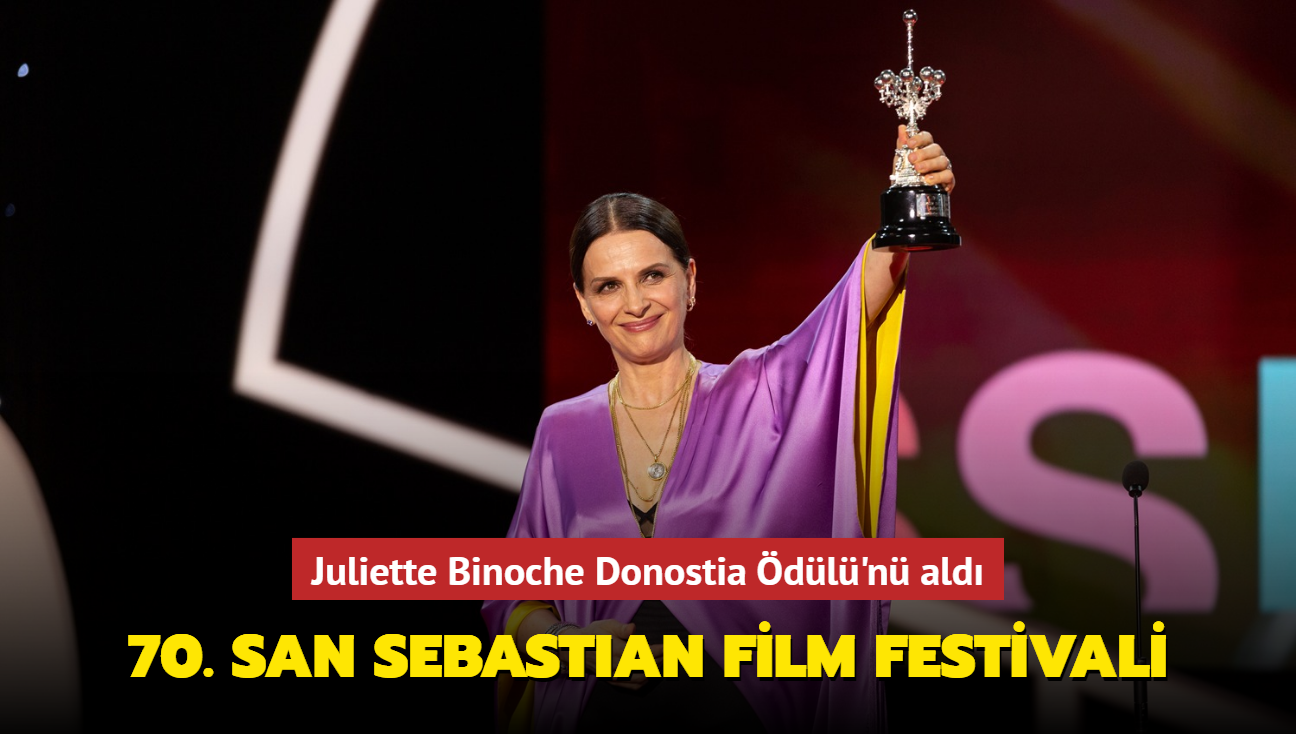 70. San Sebastian Uluslararas Film Festivali'nde Juliette Binoche'a dl verildi