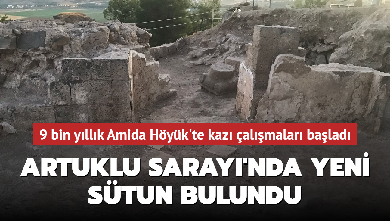 9 bin yllk Amida Hyk'te kaz almalar yeniden balad! Artuklu Saray'nda yeni stun bulundu