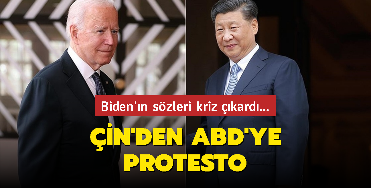 Biden'n szleri kriz kard... in'den ABD'ye protesto