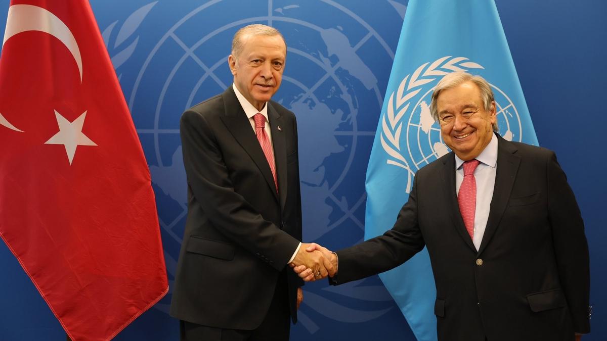 Bakan Erdoan Guterres ile grt