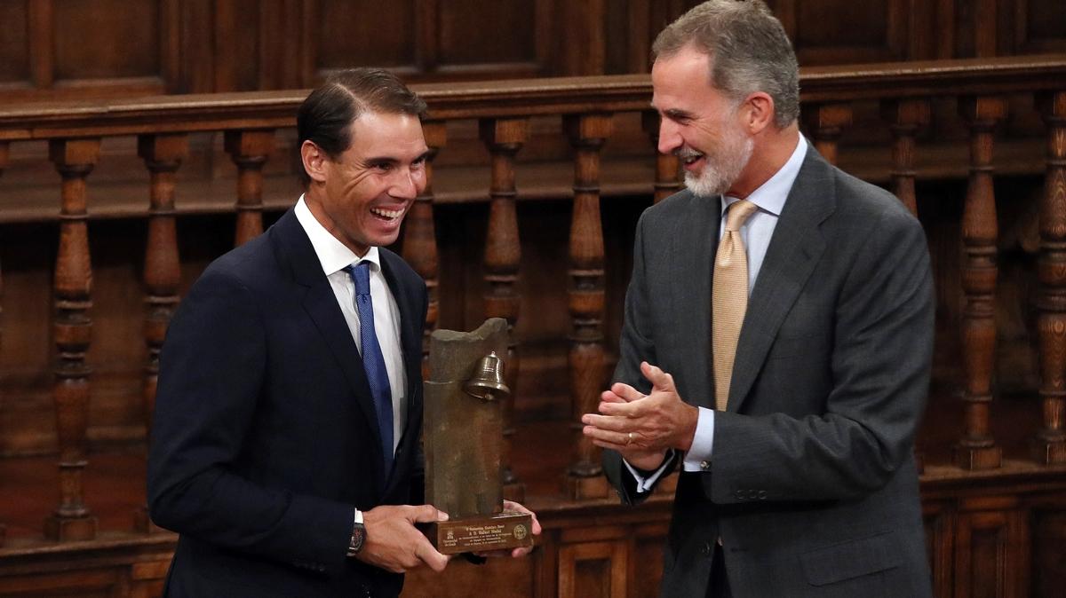 Rafael Nadal'a byk onur! spanya Kral Felipe dln takdim etti