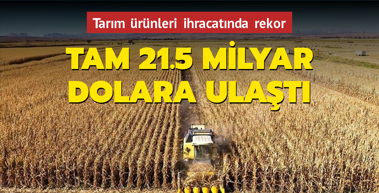 Tarm rnleri ihracatnda rekor... Tam 21.5 milyar dolara ulat