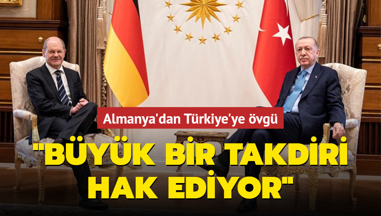 Almanya'dan Trkiye'ye vg: Byk bir takdiri hak ediyor