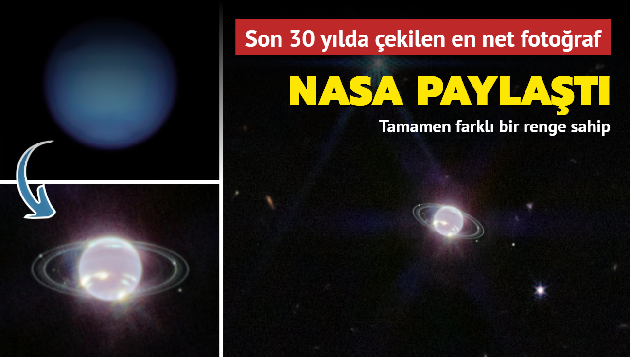 NASA Neptn'n son 30 yldaki en net ekilen fotorafn paylat