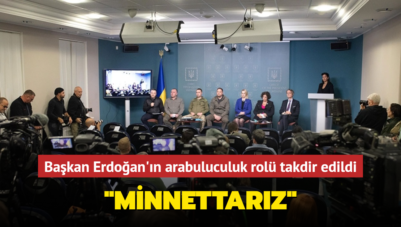 Bakan Erdoan'n arabuluculuk rol takdir edildi... "Minnettarz"