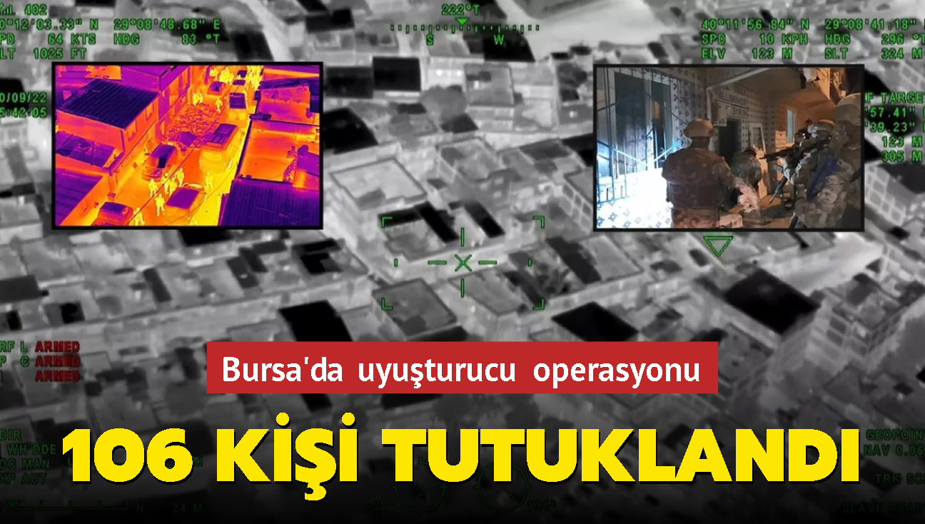 Bursa'da uyuturucu operasyonu: 106 kii tutukland