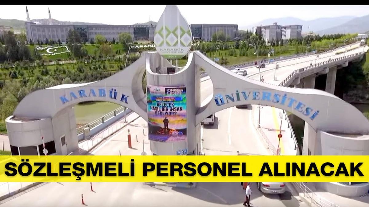 Karabk niversitesi 58 Szlemeli Personel alyor!