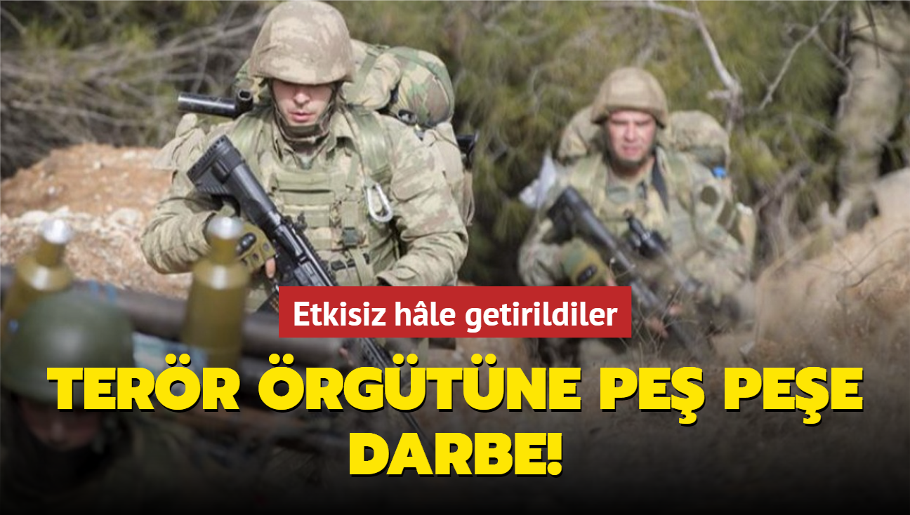 Terr rgtne pe pee darbe! 13 terrist etkisiz hle getirildi