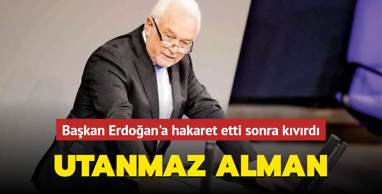 Alman Meclis Bakan Yardmcs, Erdoan'a hakaret etti, sonra kvrd! Utanmaz Alman