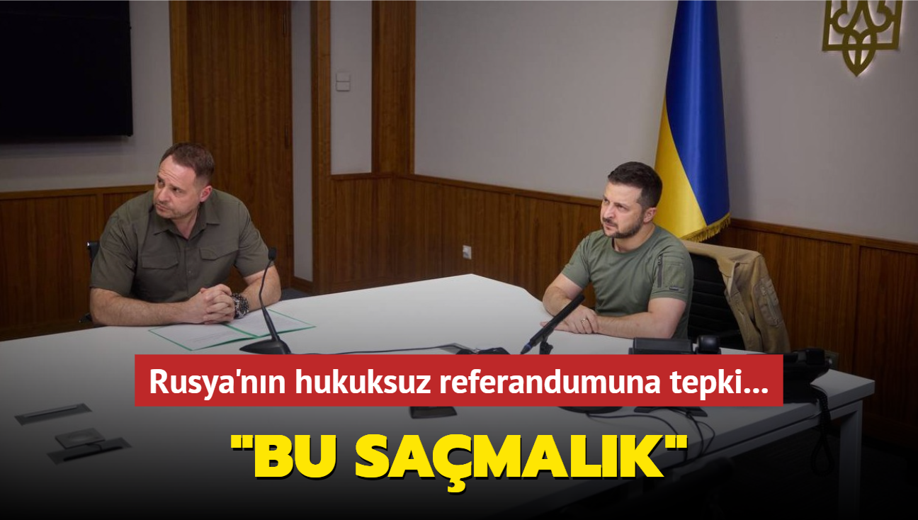 Rusya'nn hukuksuz referandumuna tepki... Zelenski: Bu samalk