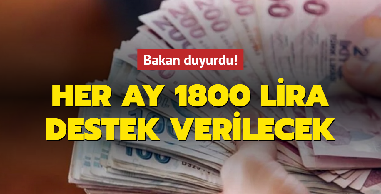 Bakan Kasapolu: Genlere her ay 1800 lira beslenme destei