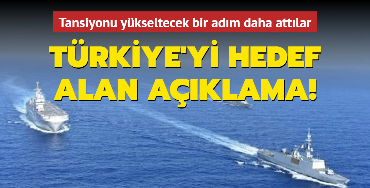 Ege'de tansiyonu ykseltecek bir adm daha! Trkiye'yi hedef alan aklama