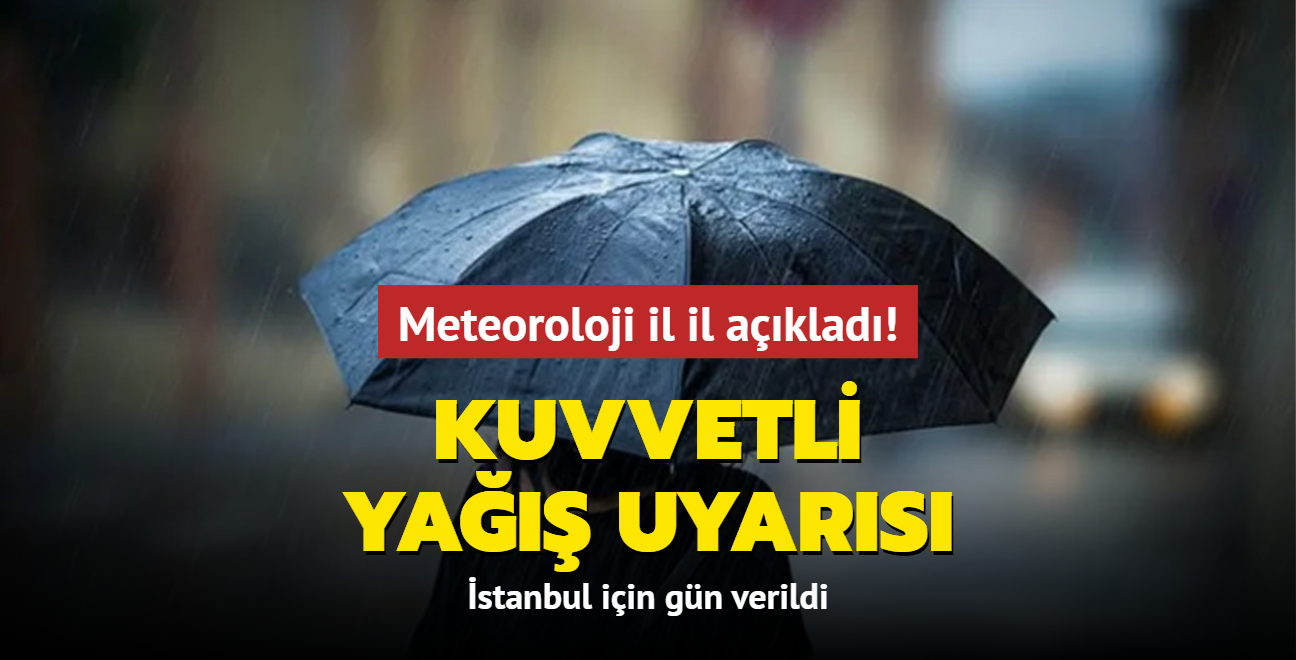 Meteoroloji il il aklad! Kuvvetli ya uyars