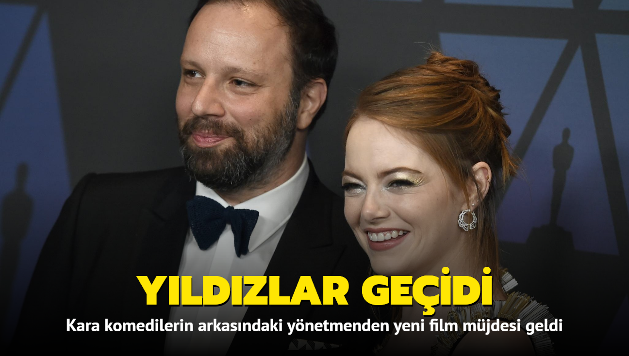 Yorgos Lanthimos'un "And" (Ve) filminde Emma Stone, Jesse Plemons ve Willem Dafoe barolde