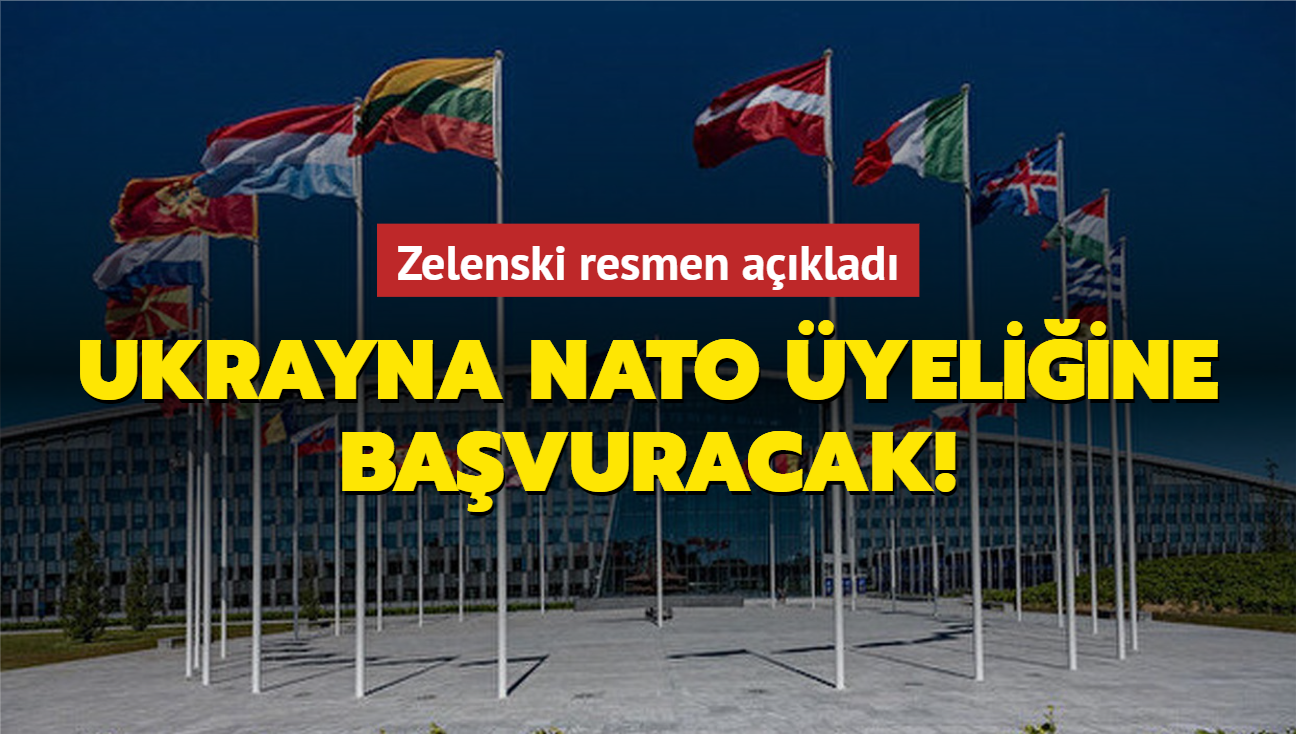 Zelenski resmen aklad! Ukrayna NATO yeliine bavuracak