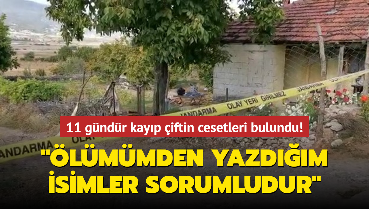 11 gndr kayp yal ift l bulundu! "lmmden yazdm isimler sorumludur"